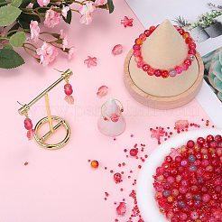 ガラスビーズ  ラウンド＆ヒトデ＆フィッシュ＆ロンデル  混合スタイル  ファイヤーブリック  2.5~14x2.5~13.5x2~8.5mm  穴：1~1.4mm  約200~300個/袋  2袋/箱&nbsp;GLAA-SZ0001-94H