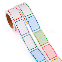2ロール粘着ラベル絵ステッカー  長方形の紙の手書きの名前タグステッカー  長方形  2.7x5.7cm&nbsp;DIY-TA0014-51A