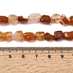 天然石赤瑪瑙ビーズ連売り  ナゲット  タンブルストーン  8~12.5x7~8.5x4~6.5mm  穴：0.9mm  約23~24個/連  8.15''~8.35''（20.7~21.2センチメートル）&nbsp;G-P601-A17-03