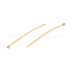 304ステンレススチールボールヘッドピン  ゴールドカラー  30x0.6mm  22ゲージ  ヘッド：1.8mm&nbsp;STAS-L244-01D-G