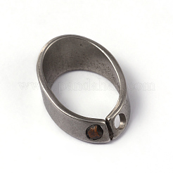 変色しにくい201ステンレススチールペンダントベイル  ステンレス鋼色  19x13x5mm  穴：2mm&nbsp;STAS-O092-26C