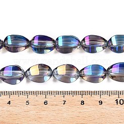 電気メッキガラスビーズセット  涙の形  ディープスカイブルー  15x11.5~12x10~10.5mm  穴：1.2mm  約39~40個/連  23.62~23.94インチ（60~60.8cm）&nbsp;EGLA-T028-01Q
