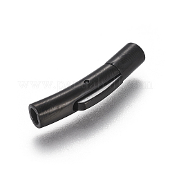 304ステンレススチール製バヨネット留め具  コラム  ガンメタ色  27~27.3x5~6x6mm  穴：3mm&nbsp;STAS-I013-3mm-B-1
