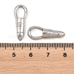変色しにくい304ステンレススチール製のロブスタークロウ留め金  ステンレス鋼色  22.5~23x8x6mm  穴：2mm&nbsp;STAS-G192-24P
