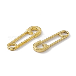PVD真空メッキ304ステンレス鋼リンクリング  長持ちメッキ  安全ピン形状  ゴールドカラー  31x9x2.5mm&nbsp;STAS-G278-34G