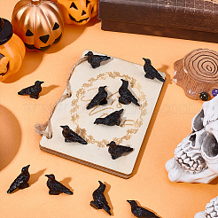 ハロウィン樹脂ディスプレイデコレーション50個  マイクロランドスケープドールハウスアクセサリー  小道具の装飾のふりをする  ブラック  カラス  26x8.5x18.5mm&nbsp;DJEW-SP0001-31
