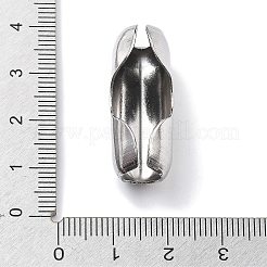 304ステンレススチールボールチェーンコネクター  ステンレス鋼色  30x12mm  10mmボールチェーンに適合&nbsp;STAS-F242-04G-P