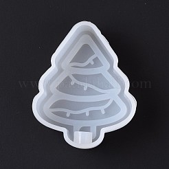 DIY クリスマス ツリー アイス ポップ シリコン型  アイスクリームのために  レジンクラフト作り  ホワイト  69x56x23mm  穴：10mm&nbsp;DIY-G058-F02