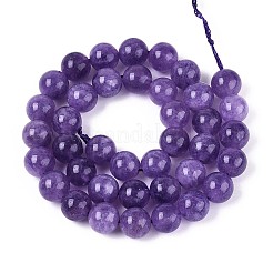 天然石クォーツビーズ連売り  染め  ラウンド  インディゴ  10mm  穴：1.2mm  約38個/連  15.16''（38.5センチメートル）&nbsp;G-T144-10mm-10D