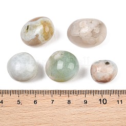 天然な桜の瑪瑙のビーズ  タンブルストーン  ナゲット  穴なし/ドリルなし  花瓶フィラーの宝石  15~23x18~28x6~21mm&nbsp;GG-CBAD0F6-A03-01
