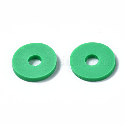 手作り樹脂粘土ビーズ  ディスク/フラットラウンド  ヒシビーズ  春の緑  8x0.5~1mm  穴：2mm  約13000個/1000g&nbsp;CLAY-R067-8.0mm-B06