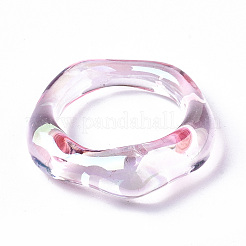 透明樹脂指輪  ABカラーメッキ  ミスティローズ  usサイズ6 3/4(17.1mm)&nbsp;LS-RJEW-T013-001-E03