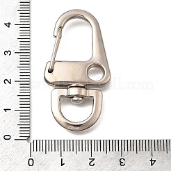 亜鉛合金回転式ナスカン  三角形  ステンレス鋼色  42x22.5x7.5mm  穴：5mm&nbsp;FIND-H050-04P