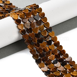 天然石タイガーアイビーズ連売り  ハート  6x6x3mm  穴：1mm  約69~71個/連  14.57''~14.96''（37~38センチメートル）&nbsp;G-M403-A20-02