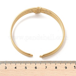 女性用304ステンレススチールカフバングル  18KGP本金メッキ  スター  5/8インチ（1.6cm）  内径：2インチ（5.2cm）&nbsp;BJEW-B120-07G-03