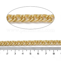 酸化アルミニウムカーブチェーン  溶接されていない  スプールで  ゴールドカラー  10x6x1mm  約147.64フィート（45m）/ロール&nbsp;CHA-E003-20G