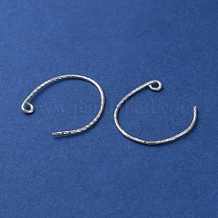 925スターリングシルバーピアスフック  テクスチャードバルーンイヤーワイヤー  銀  20ゲージ  17mm  穴：1.6mm  ピン：0.8mm&nbsp;STER-NH0001-42
