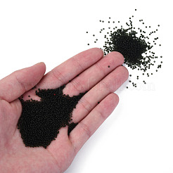 透明チェコガラスシードビーズ15/0個  ラウンド  ダークオリーブグリーン  1.5x1mm  穴：0.5mm  約500 G /袋&nbsp;SEED-N004-004-30