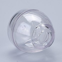 プラスチックキャンドル型  キャンドル作りツール用  リンゴの形  透明  54x54mm  穴：14mm  内径：46mm&nbsp;LS-DIY-I035-11