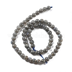 天然石ラブラドライトビーズ連売り  グレードAB +  ラウンド  6mm  穴：0.8mm  約62~65個/連  15.3インチ&nbsp;LS-G-S333-6mm-035-01