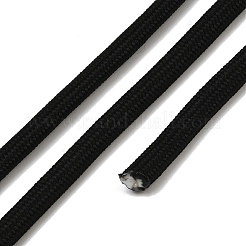 ポリエステル製の丸編みコード  DIYクラフト用  ブラック  6mm  約2.19ヤード（2m）/ pc&nbsp;FB-CBA35DC-02I