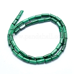 天然石マラカイトビーズ連売り  コラム  9~10x4mm  穴：0.8mm  約41個/連  16インチ（40cm）&nbsp;G-D0011-04A