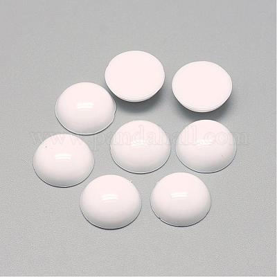 アクリルカボション 半円/ドーム ホワイト 20x6.5~7mmの通販