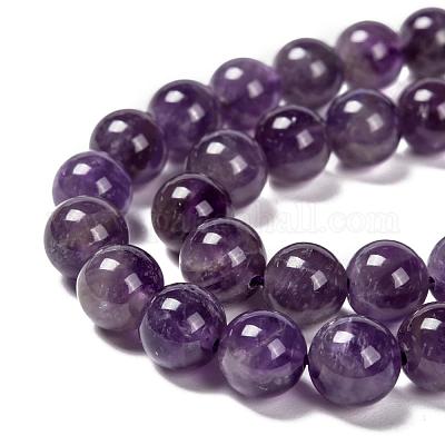 天然石ビーズ連売り  アメジスト  ラウンド  8mm  穴：1mm  15~16インチ&nbsp;GSR062-1