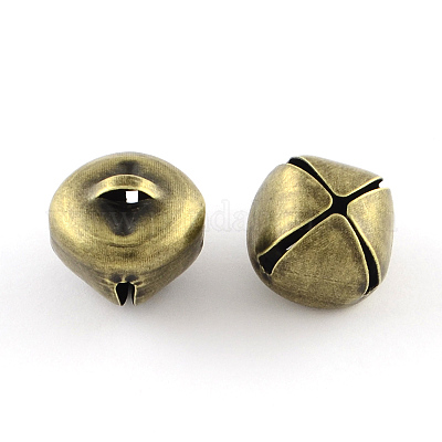 アイアン製ベルチャーム  アンティークブロンズ  13x12.5x12.5mm  穴：4.5x3mm&nbsp;IFIN-Q112-06AB-1