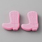 Silicone Beads, Boot, Hot Pink, 26x23x8mm, Hole: 2mm