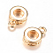 Brass Tube Bails, Loop Bails, Cadmium Free & Nickel Free & Lead Free, Light Gold, 11x7.5x3mm, Hole: 1.5mm, Inner Diameter: 4mm