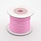 Nylon Braided Threads, Chinese Knotting Cords for Jewelry Making Macrame Craft, Pink, 0.4mm, about 109.36 yards(100m)/roll