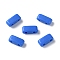 Opaque Acrylic Slide Charms, Rectangle, Dodger Blue, 2.3x5.2x2mm, Hole: 0.8mm