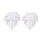 Transparent Acrylic Pendants, Leaf, Clear, 25x23.5x5mm, Hole: 1.4mm, about 1000pcs/500g