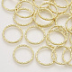 合金フレームコネクター  丸いリング  ライトゴールド  20x2mm  16mm内径&nbsp;PALLOY-N150-39-1