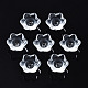 透明ガラスビーズ  花  透明  7x11.5x11.5mm  穴：1.2mm&nbsp;GLAA-Q089-002C-001-2