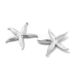 変色防止304ステンレススチールペンダント  ヒトデチャーム  ステンレス鋼色  31.5x29.5x2mm  穴：1.6mm&nbsp;STAS-R130-67P
