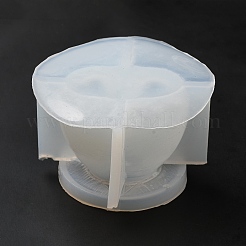 3Dハートキャンドルシリコンモールド  香りのよいキャンドル作りに  ホワイト  10.5x7.1cm&nbsp;DIY-L071-02