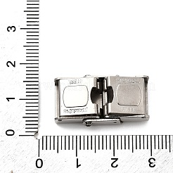 変色しにくい201ステンレススチール製時計バンド留め金  長方形  ステンレス鋼色  25x14x6mm  穴：4x10mm&nbsp;STAS-P221-22B-P