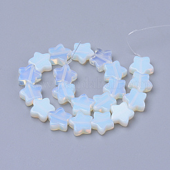 オパールビーズ連売り  スター  12x12x4~5mm  穴：1mm  約20個/連  8.26インチ&nbsp;X-G-R451-08D