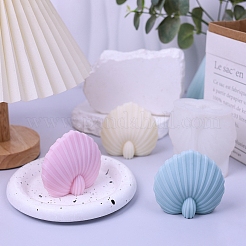 シェル型キャンドル DIY 食品グレードシリコン型  キャンドル作り用  ホワイト  8.7x9x5cm&nbsp;PW-WG36776-01