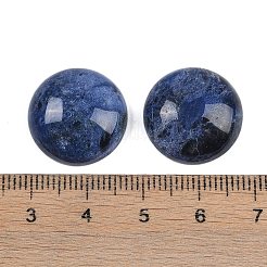 天然ソーダライトのカボション  半円  18x6~8mm&nbsp;G-T020-18mm-33