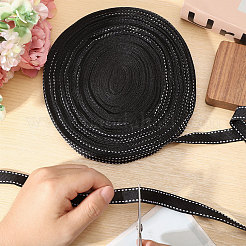 チロリアンテープ  服飾材料  ブラック  5/8インチ（15mm）&nbsp;OCOR-WH0036-99B