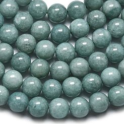 天然石マレーシアジェイドビーズ連売り  染め＆加熱  ラウンド  ライトシーグリーン  11.5~12.5mm  穴：1.2mm  約35個/連  14.96インチ（38cm）&nbsp;G-L645-A01-12mm-12