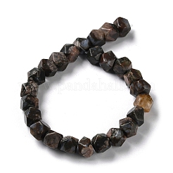 天然緑閃石スターカットラウンドビーズ連売り  多面カット  7~12x7~10x7~12mm  穴：1.2mm  約25~26個/連  8.39''~8.62''（21.3~21.9センチメートル）&nbsp;G-M418-C12-01