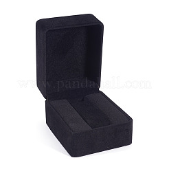 ベルベットのシングルウォッチパッケージボックス  長方形  ブラック  10x8x6.5cm&nbsp;CON-TADJ0001-02D