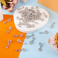 ラックメッキ真鍮チャームピンチベイル  アンティークシルバー  13x8x5mm  穴：5x9mmと7x4mm  ピン：1mm&nbsp;KK-BT0001-09