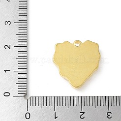304ステンレスペンダント  イオンプレーティング（ip）  ハートチャーム  18KGP本金メッキ  19.5x18.5x3.5mm  穴：1.8mm&nbsp;LS-STAS-I330-029G