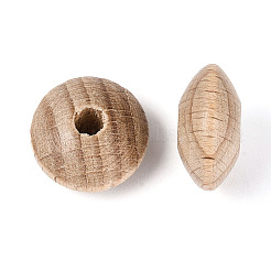 ブナ材ビーズ  ロンデル  淡い茶色  15.5x7.5mm  穴：4mm&nbsp;WOOD-T033-11A