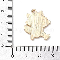 合金エナメルチャーム  アライグマのチャーム  ゴールドカラー  ディープスカイブルー  27x21.5x1.5mm  穴：2mm&nbsp;AL-CBACD8B-07G
